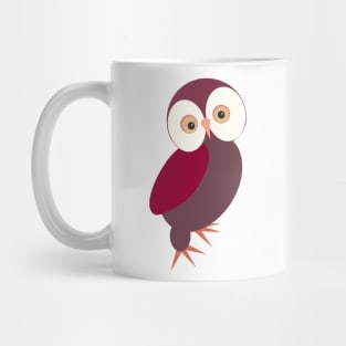 Funny pink owl with big eyes Mug